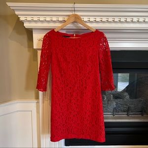 Red lace dress by Nine West